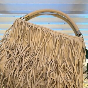 H&M Cream Fringe Shoulder Bag